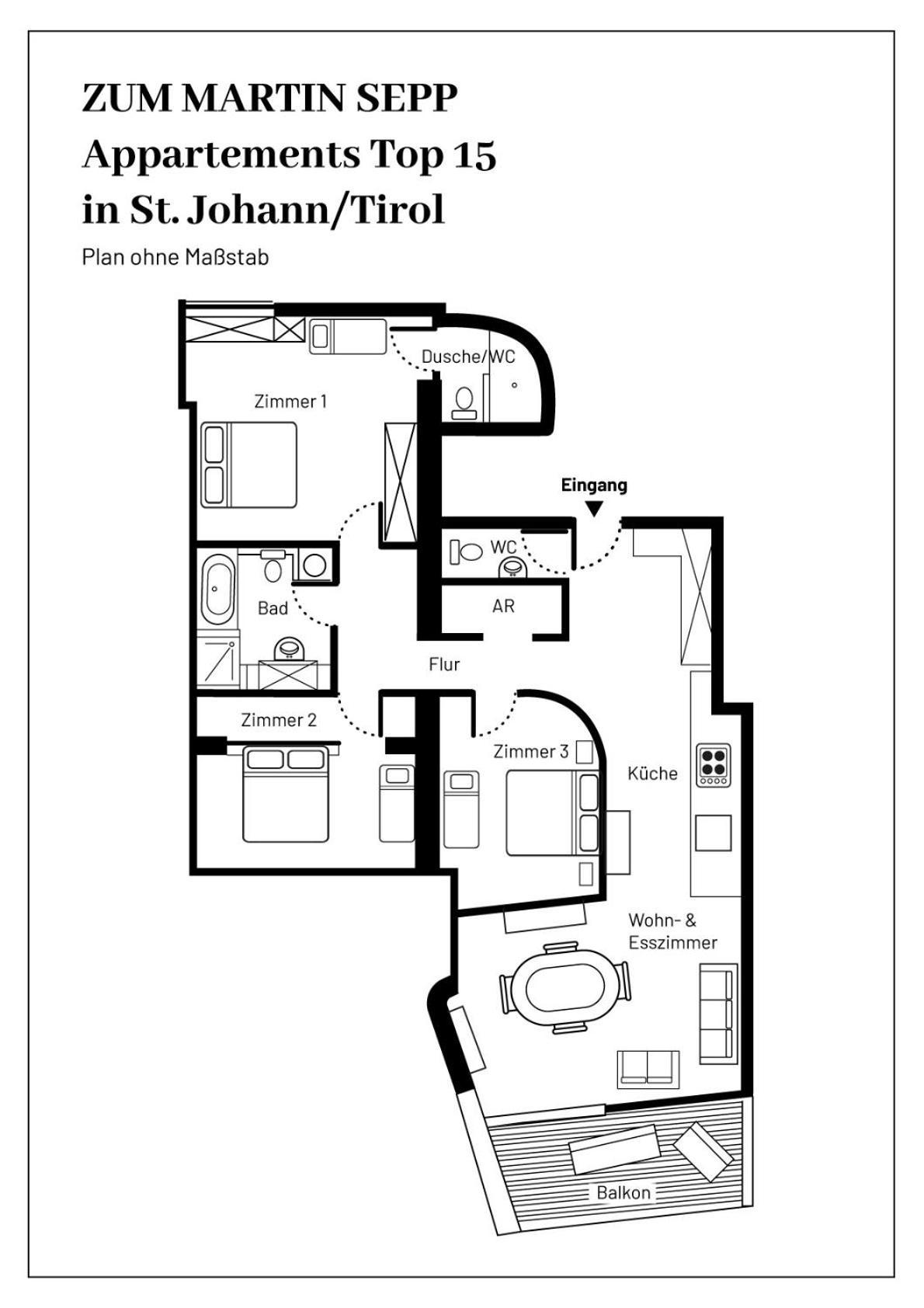 Zum Martin Sepp Appartements Im Martinshof Sankt Johann in Tirol Eksteriør bilde